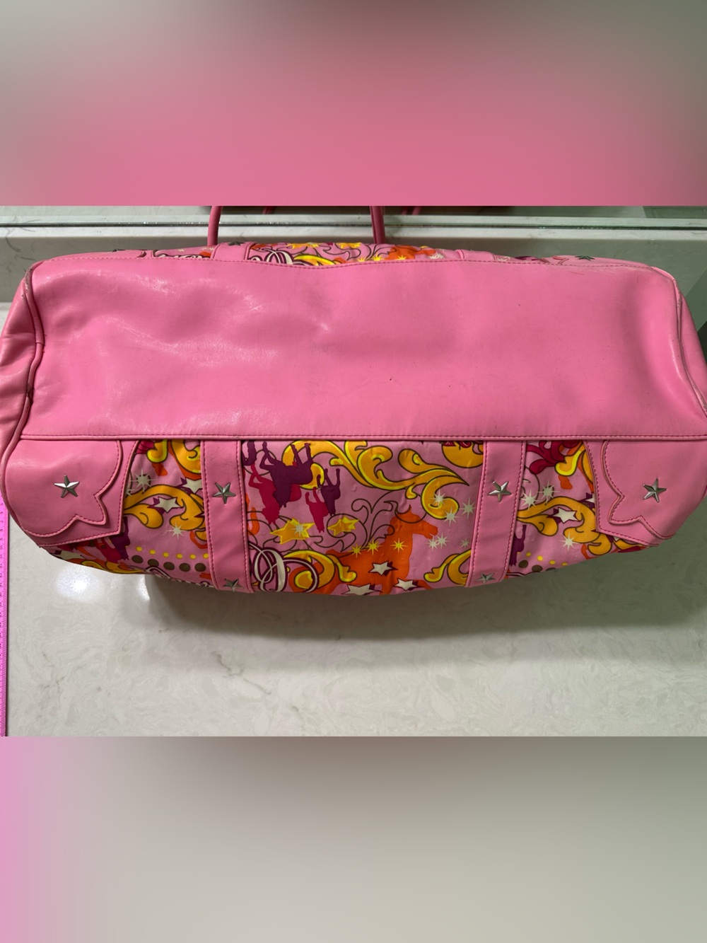 Oilily Pink Multicolor Patterned duffle bad - Picture 4 of 16